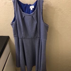 Elle Checkered Blue Dress